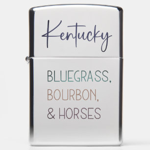 Zippo Lighter - Kentucky Bluegrass, Bourbon, Paard