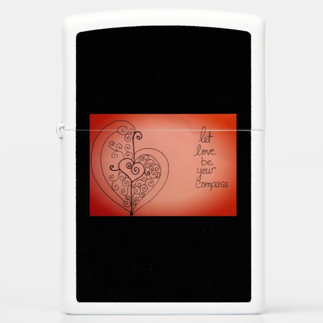 Zippo Lighter Love Compass (Voorkant)