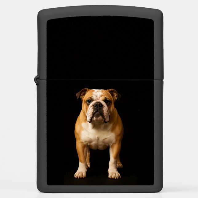 Zippo lighter with Stamina Bulldog (Voorkant)