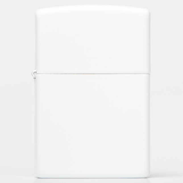 Zippo White Pocket Lighter met Logo (Voorkant)