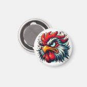 Zippy the Vivid Rooster Magnet (Recto/Verso)