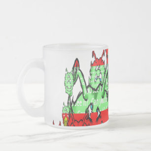 Zippy Trippy Alien Dazs Green-Tooth Matglas Koffiemok