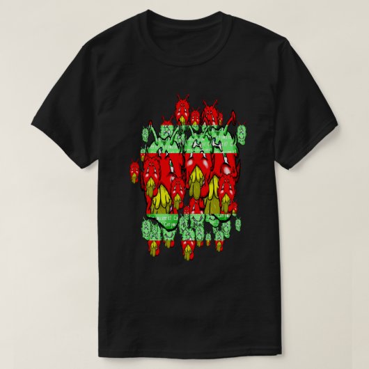 Zippy Trippy Alien Dazs Green-Tooth T-shirt (Design voorkant)