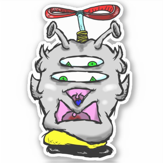 Zippy Trippy Alien Dazs Spinner Sticker (Voorkant)