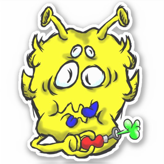 Zippy Trippy Alien Dazs Toot Sticker (Voorkant)