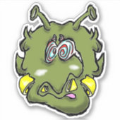 Zippy Trippy Alien Dizzy Sticker (Voorkant)