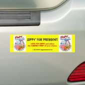 Zippy voor President! Bumpersticker (Op auto)