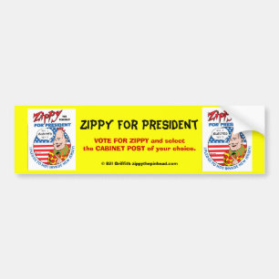 Zippy voor president! bumpersticker