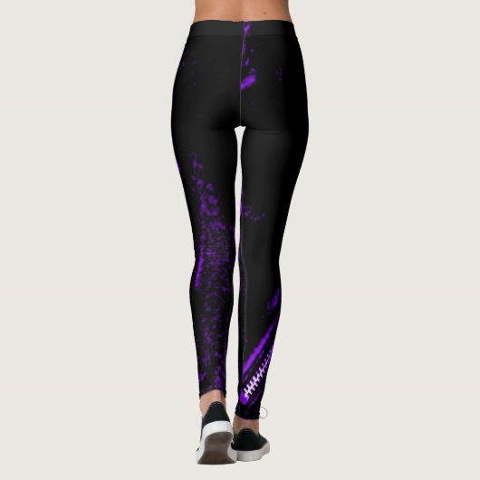 Zips leggings imprimés violets (Dos)