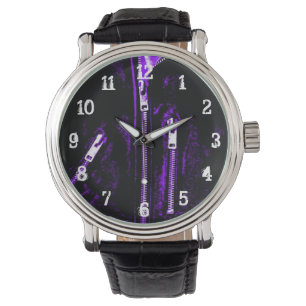 Zips Paarse drukhorloge Horloge