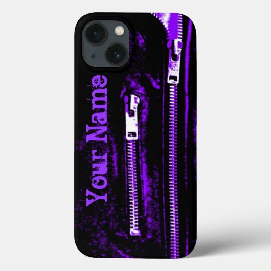 Zips Purple print Nom coque iphone (Verso)