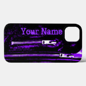 Zips Purple print Nom coque iphone (Verso (horizontal))