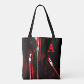 Zips Red print Monogramme sur tout le sac fourre-t (Dos)
