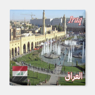 zIQ004 ERBIL, Irak, uitzicht op SHAR PARK, Fridge Magneet