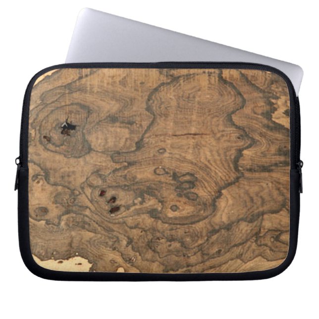 Ziricote (faux) Afwerking laptophoes Laptop Sleeve (Voorkant)