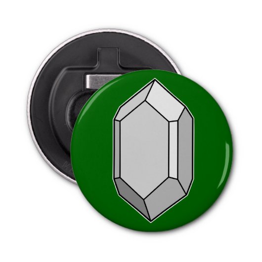 Zirkoonkristalstructuur Button Flesopener (Voorkant)