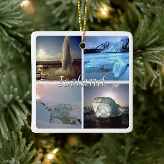 zIS002 IJSLAND, Keramisch Ornament (Boom)