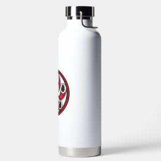 Zisa hex-teken op een waterfles