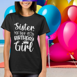zister Birthday Girl woordkunst T-shirt