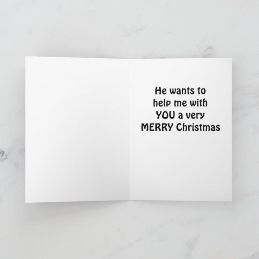 **ZISTER** MERRY CHRISTMAS (VAN KOOLTEDDY BEAR) KAART (Binnen)