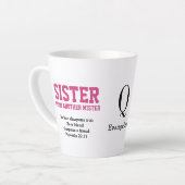 ZISTER VAN EEN ANDER MISTER Monogram Latte Mok (Linkerhoek)