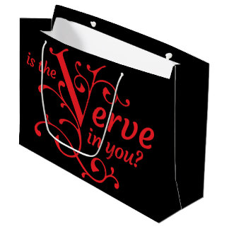 Zit de verve in jou? Zwart en rood. Patroonrug Groot Cadeauzakje
