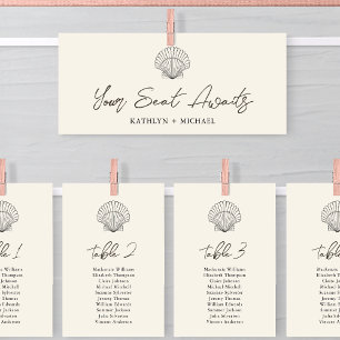 Zitkaart Header Modern Shell Beach Ocean Kaart