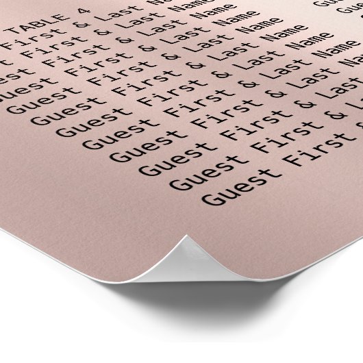 Zitkast Zwarte Bodembriefjes Roos Goud Poster (Hoek)