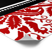 Zitkuur 8 Tables Red Black Damask Poster (Hoek)