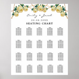 Zitkuur Gold Geometric Yellow Floral Wed 200 Poster