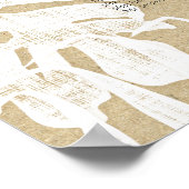 Zitkuur Modern Simple Kraft Tropical Leaf Poster (Hoek)