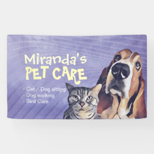 Zitplaats voor zeer peri-kat- en hondenzorg spandoek
