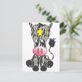 Zitplaats Zebra Briefkaart (Staand voorkant)