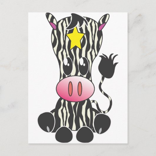 Zitplaats Zebra Briefkaart (Voorkant)