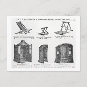 Zitplaatsen en kurkboren van de Oetzmann & Co.-cat Briefkaart
