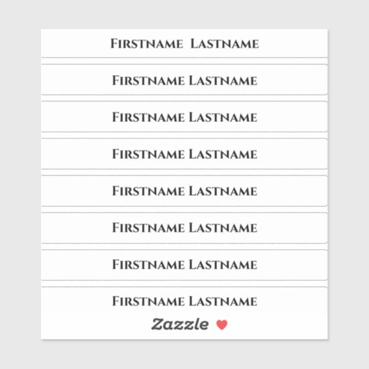 Zitplaatskaart Namen toevoegen Sticker (Vel)