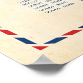 Zitplattegrond Bruiloft Briefkaart Reisbestemming Poster (Hoek)