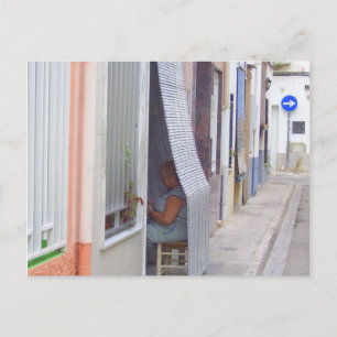 Zitten en denken. briefkaart