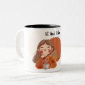 Zitten en ontspannen koffie Mok (Voorkant links)