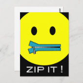 Zitten het BRIEFKAART FACE (Voorkant / Achterkant)