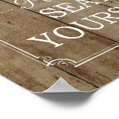 Zitten jullie zelf Faux Wood Bathroom Poster (Hoek)