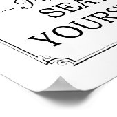 Zitten jullie zelf Funny Bathroom Poster (Hoek)