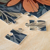 Zittend Bruin Konijn  Bloemen Legpuzzel (Zijkant)