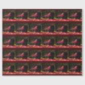 Zittend Buffalo Bison Rode Tonen Kunstwerk Wrap Pa Cadeaupapier (Vlak)