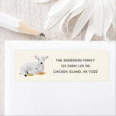 Zittend lam retouradres Label (Insitu)