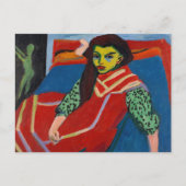 zittend meisje | Ernst Ludwig Kirchner Briefkaart (Voorkant)