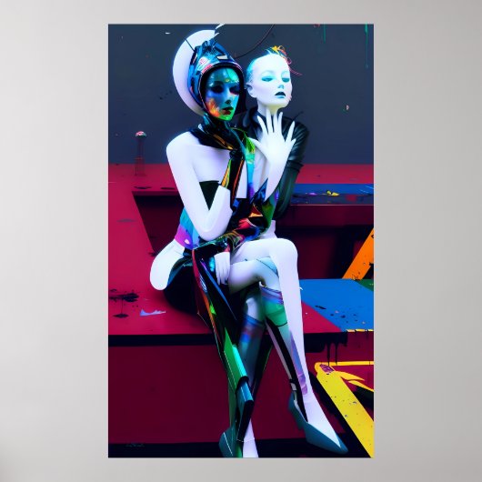 Zittend op de toekomst Ken Gage Sci-Fi Poster (Voorkant)