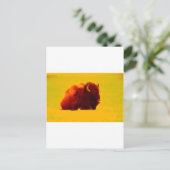 Zittende bizon briefkaart (Staand voorkant)