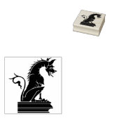 Zittende Dragon Art Stempel (Gestempeld)