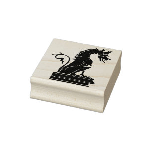 Zittende Dragon Art Stempel